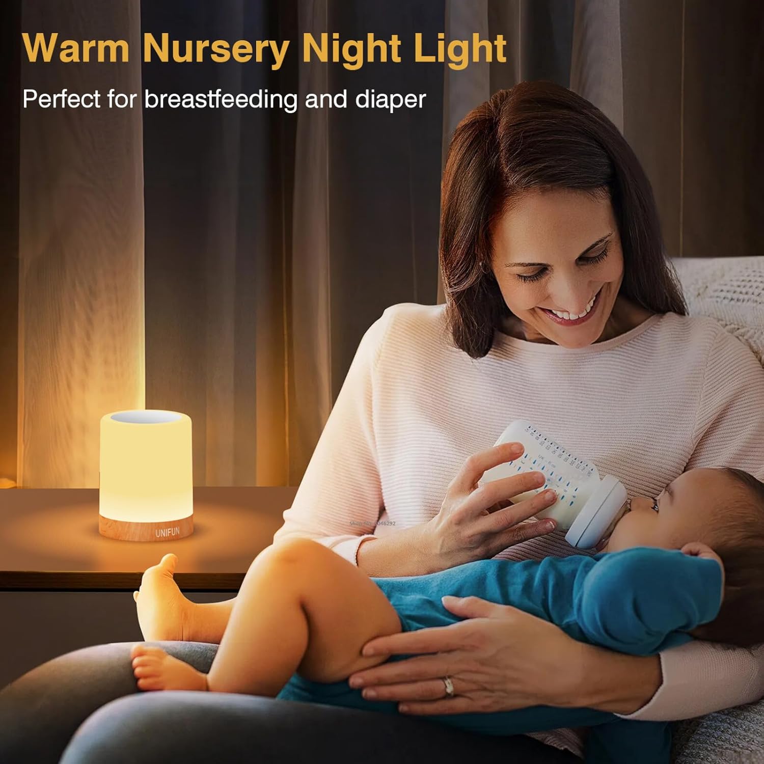 [Brand Name] Touch Night Light for Nursery and Kids Room, Cool-to-Touch Safe Bedside Lamp with Dimmable Warm White