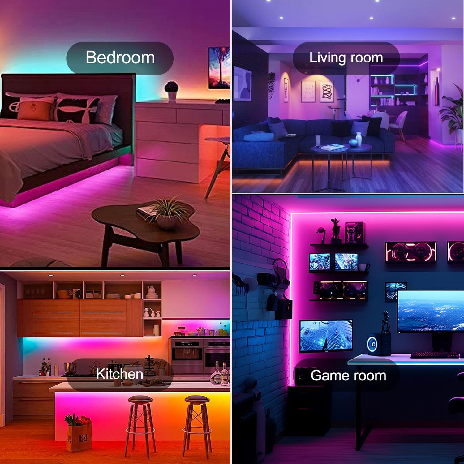 [Brand] RGB LED Strip Lights – 200FT Smart Mood Lighting for Bedroom Aesthetic and Living Room Ambiance