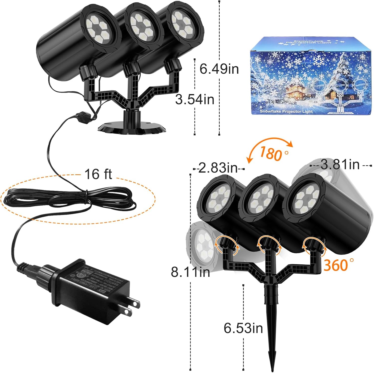 [Brand] Snowflake Projector Light – Flameless, Cool-Run Holiday Lighting for Homes with Kids