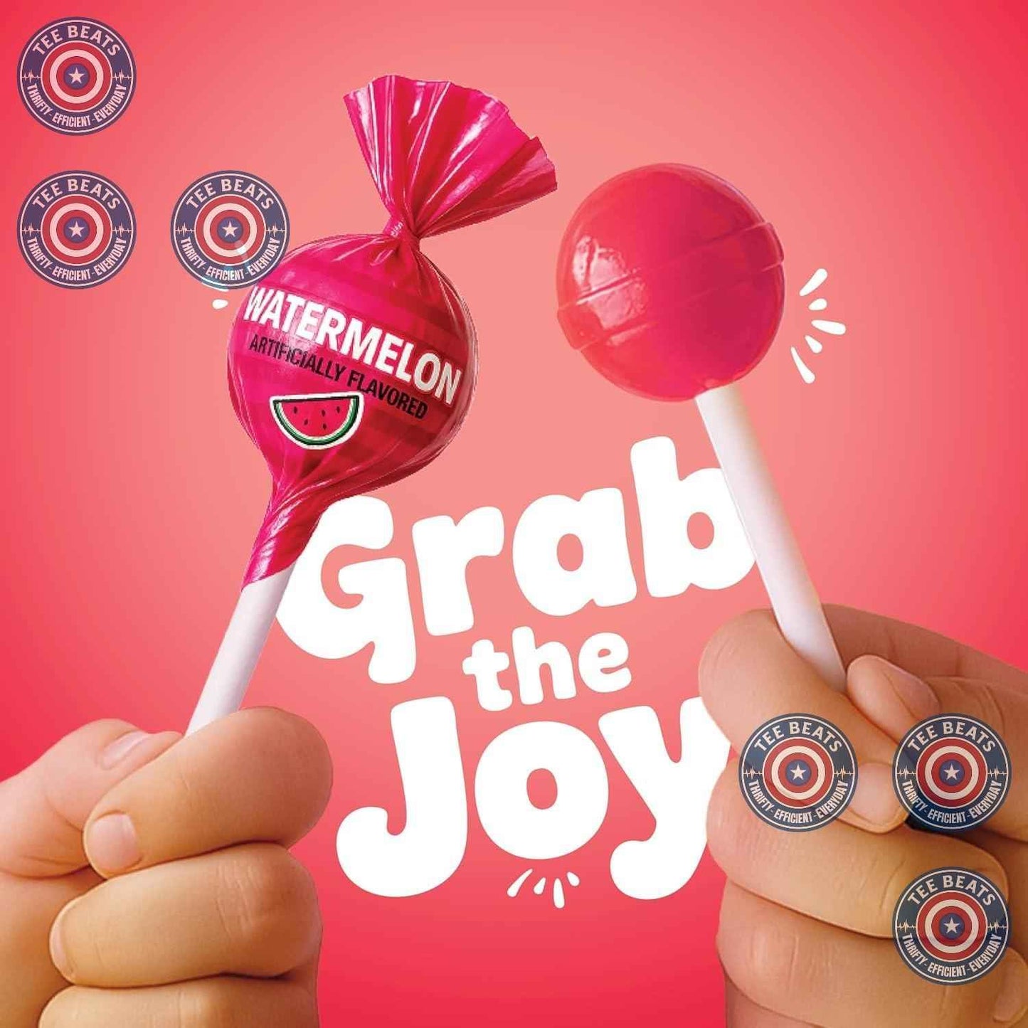 SugarCrate Watermelon Lollipops – Individually Wrapped Suckers for Nursery Snack Time and Playroom Treats