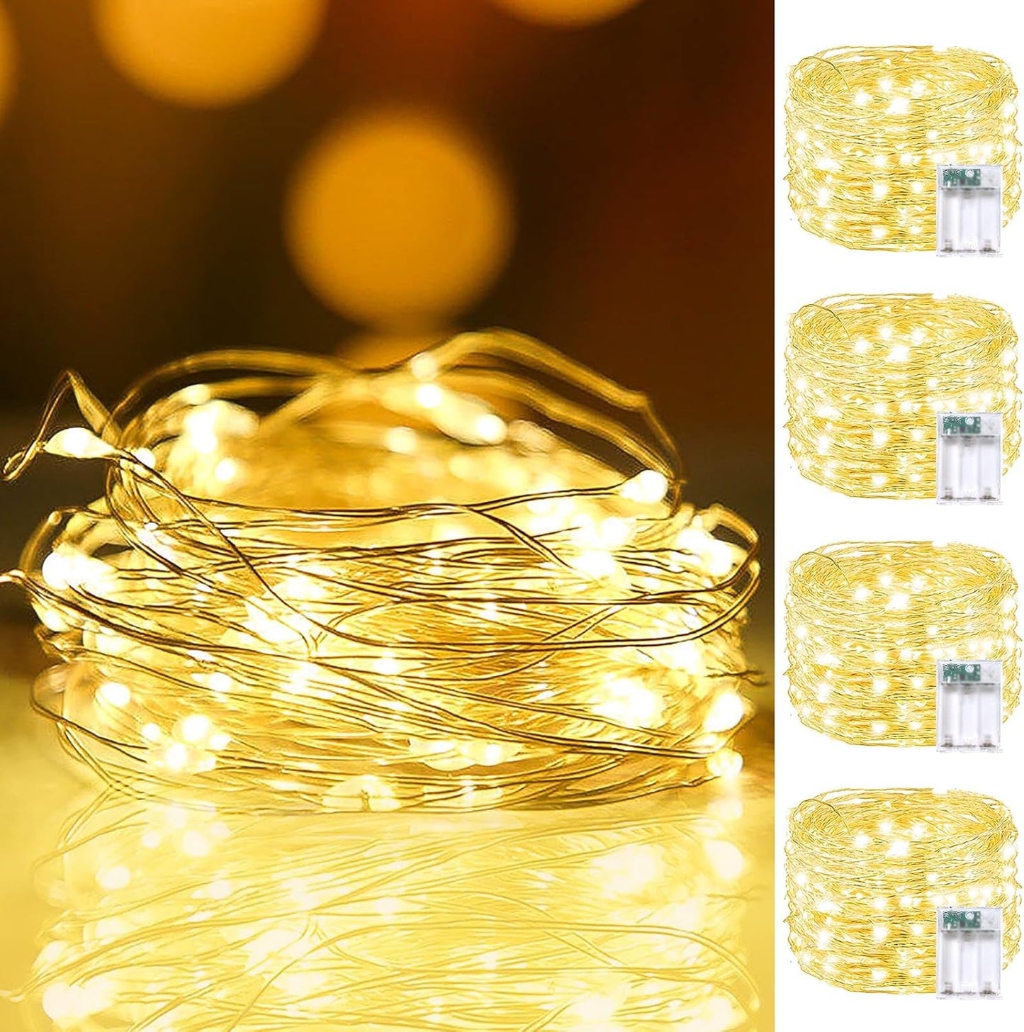 Brightown 240LED Battery Fairy Lights – Safe Nursery & Toddler Bedroom Decor with Cool-to-Touch LEDs