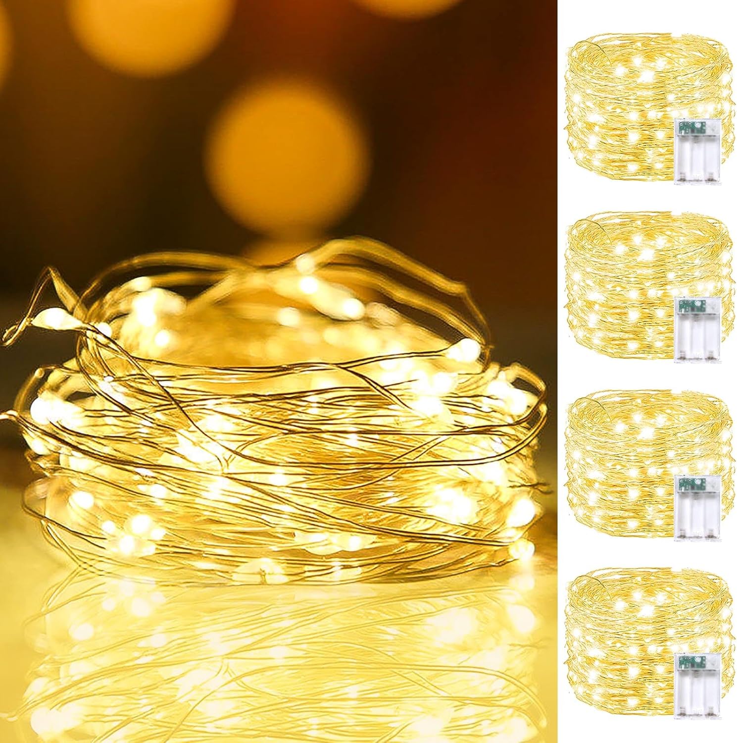 Brightown 240LED Battery Fairy Lights – Safe Nursery & Toddler Bedroom Decor with Cool-to-Touch LEDs