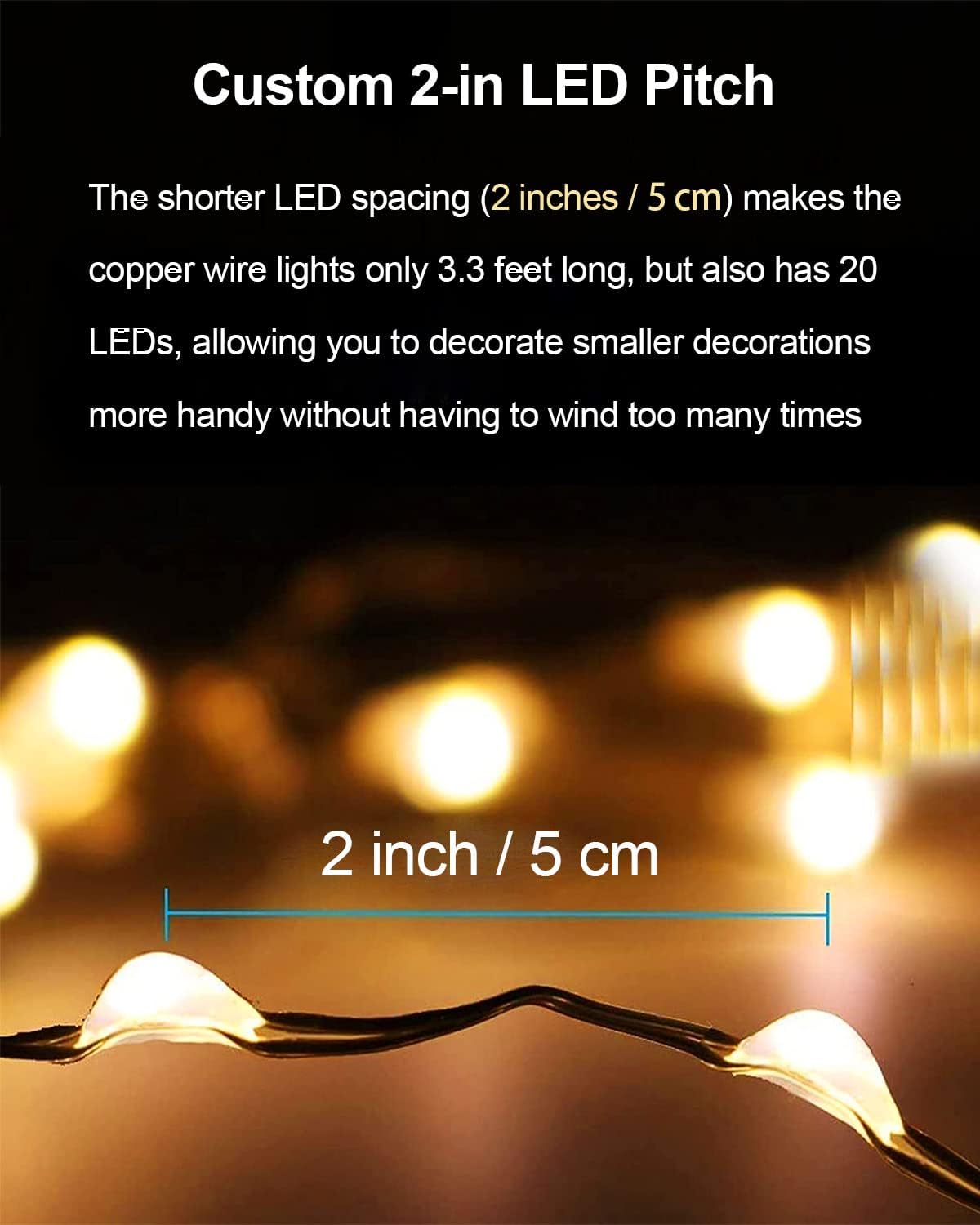 Brightown Fairy Lights Battery Operated – Child-Safe LED String Lights 20 Pack for Nursery and Toddler Bedroom, Warm White Nightlight