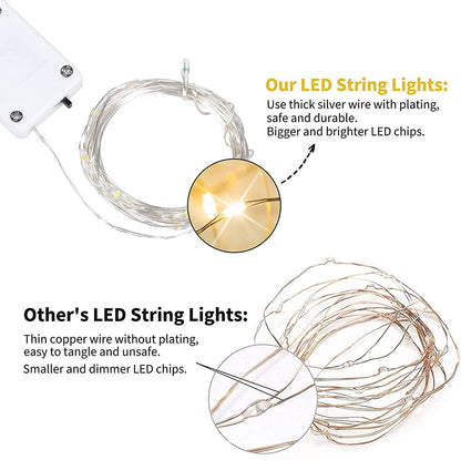 Brightown Fairy Lights Battery Operated – Safe Nursery Night Light, Cool-to-Touch LED for Crib Shelf, Mobile, and Sleep Corner