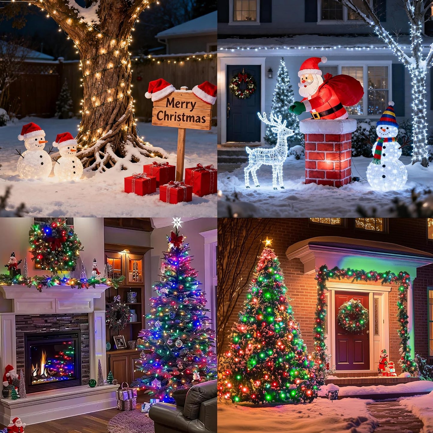 Brightown Outdoor String Lights 98.4ft 300 LED – Waterproof Patio, Garden & Backyard Ambiance with Music Sync and Timer