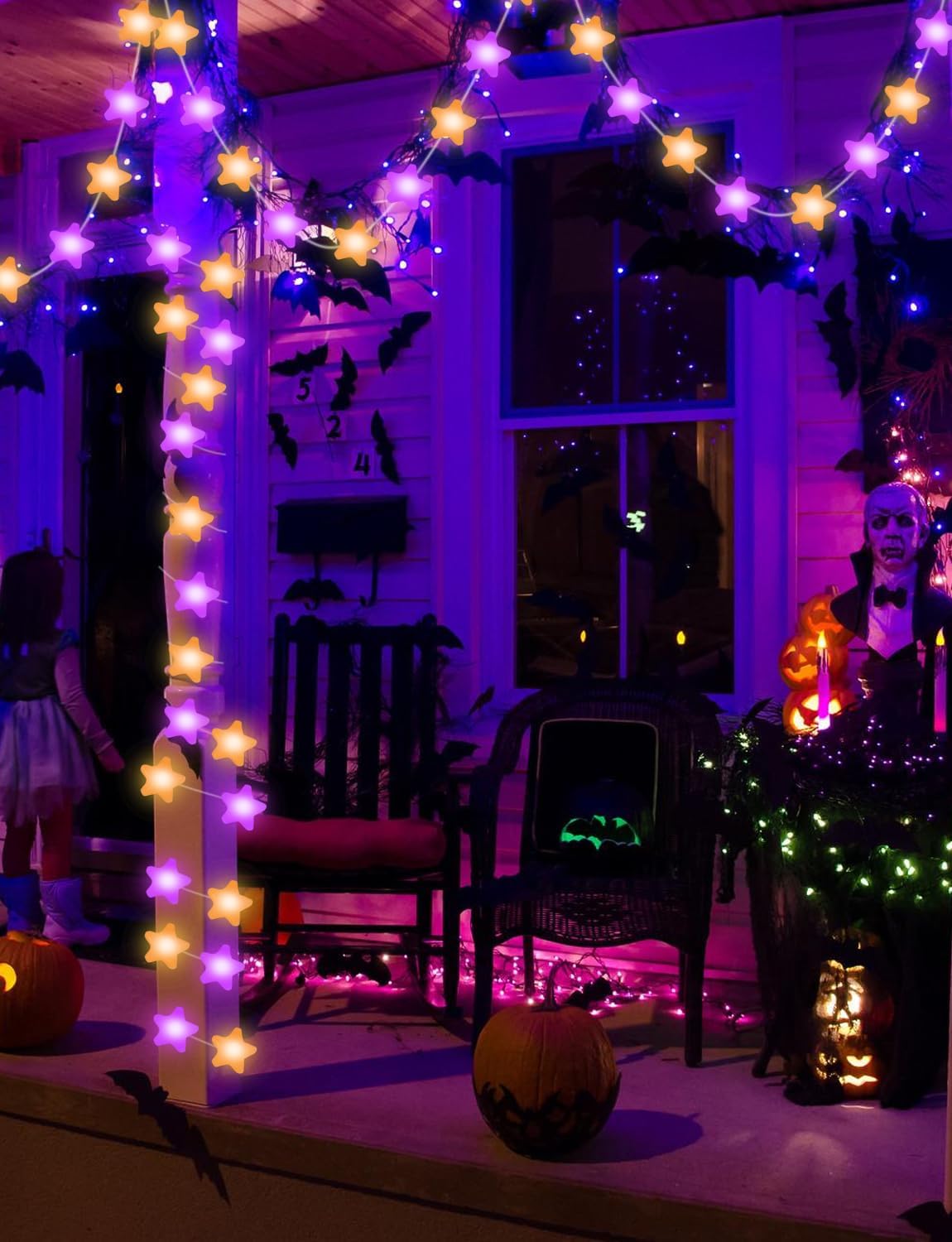 Brightown Smart Star Fairy Lights 33ft with 16 Million RGB Colors – Modern Aesthetic Living Room and Bedroom Wall Decor, App and Remote Controlled