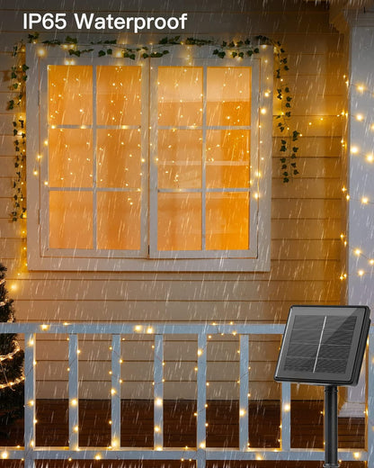 Brightown Solar String Lights – Clean Warm White 2700K Lighting for Uncluttered Scandinavian Style Spaces