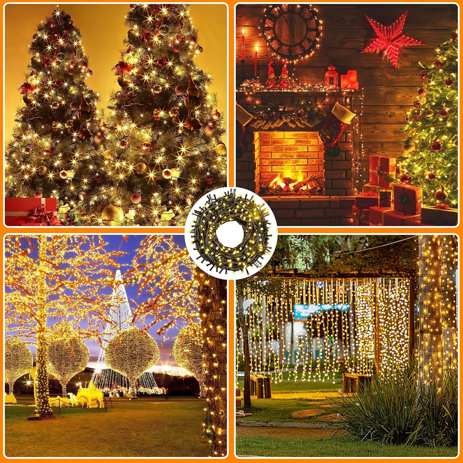 Brightown Waterproof String Lights – Patio and Backyard Holiday Lighting, 66ft Warm White