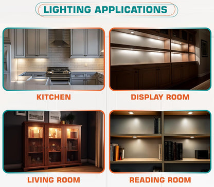 Brilliant Evolution LED Puck Light – Clean-Lined Under-Cabinet Lighting for Intentional Kitchens, 2-Pack