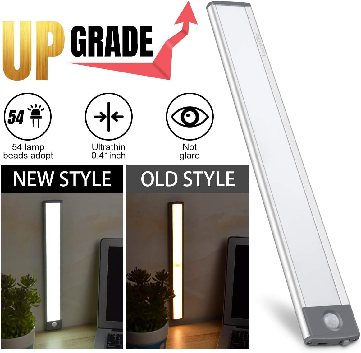 Brilliant Evolution Motion Light Bar – Tool-Free Magnetic Mount for Clutter-Free Under Cabinet Lighting, Slim Aluminum Profile
