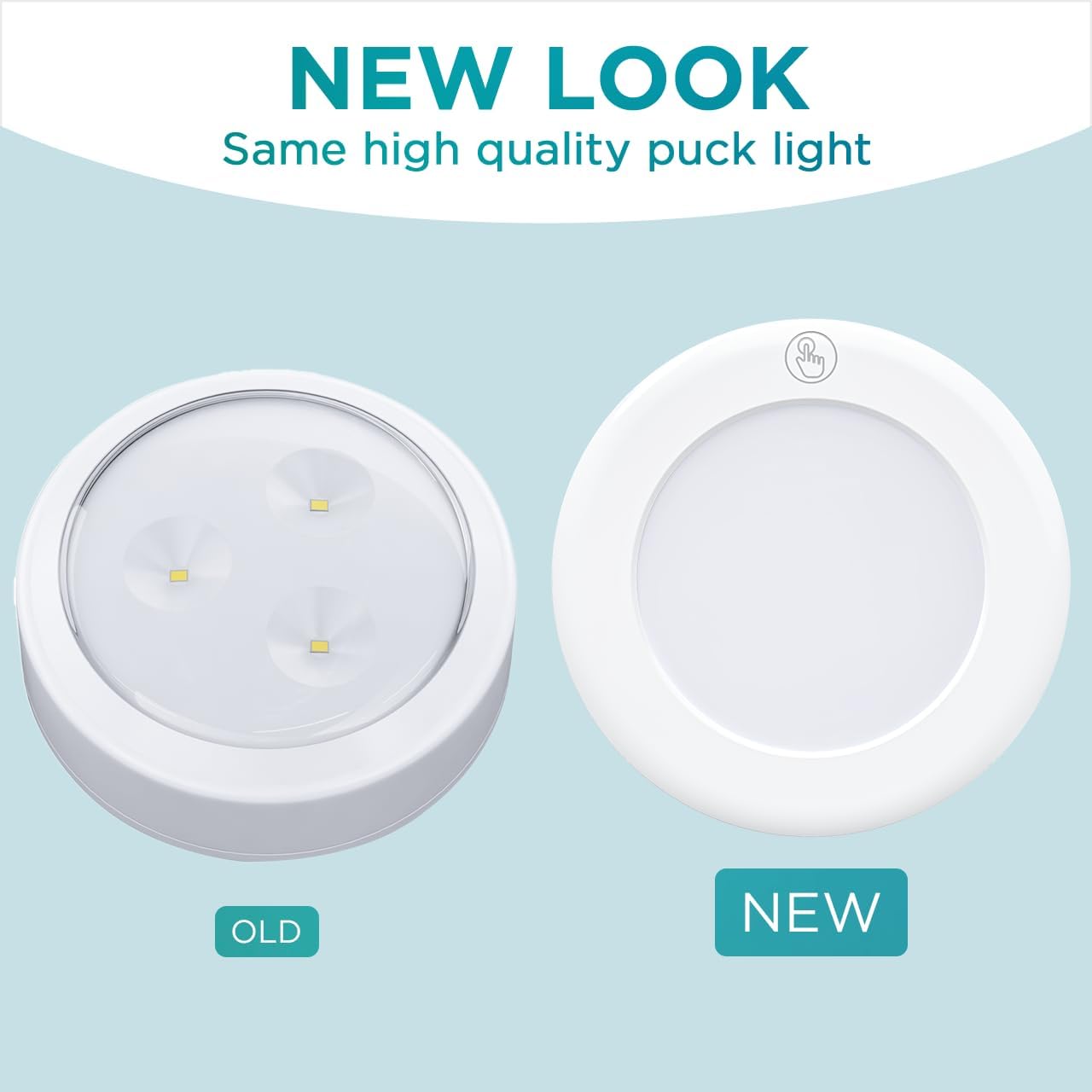 Brilliant Evolution Wireless LED Puck Light 3 Pack – Home Office Desk Task Light with Dimmable Remote Focus