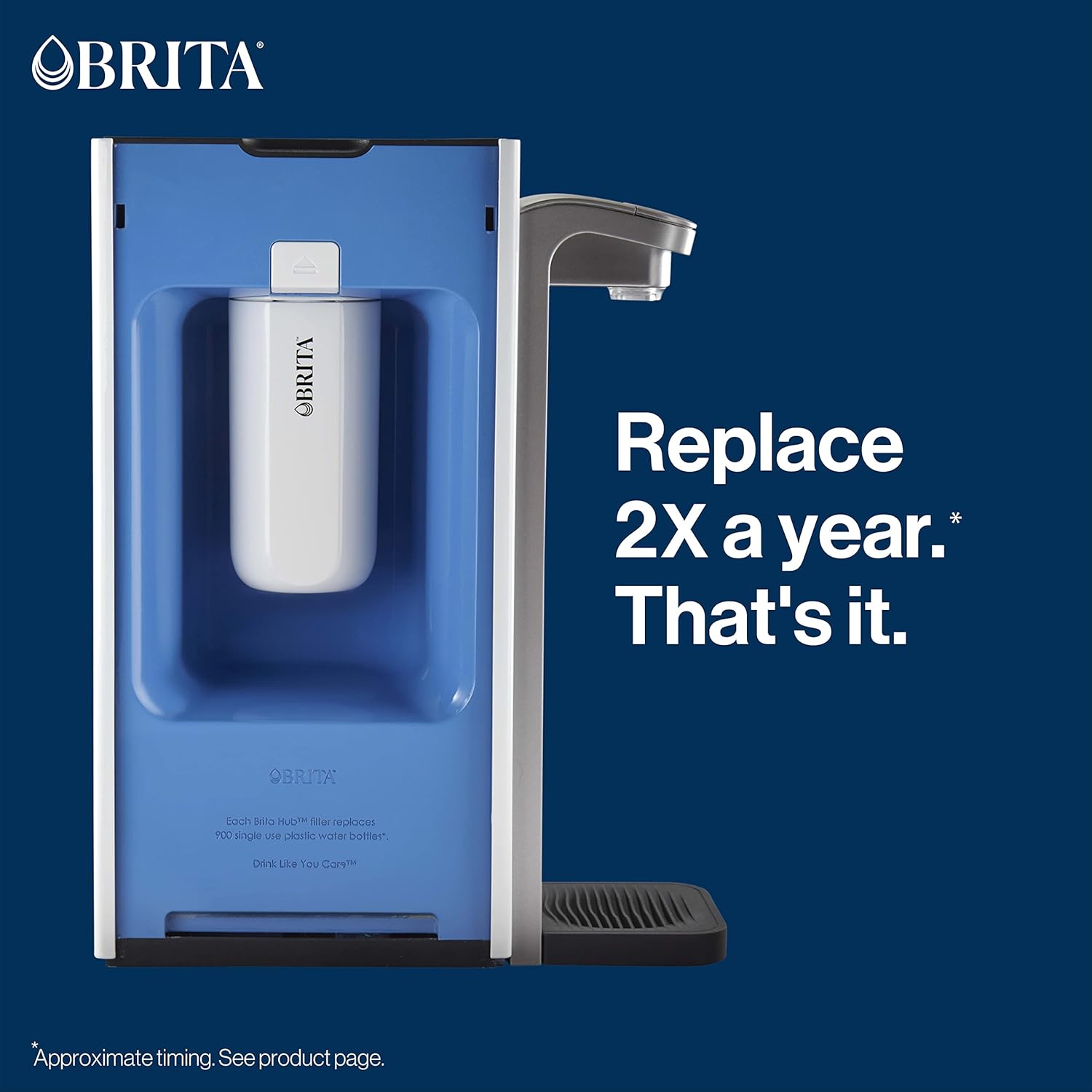 Brita Hub Replacement Water Filter – BPA-Free Filter for Safe Family Drinking Water, Reduces Lead and Chlorine