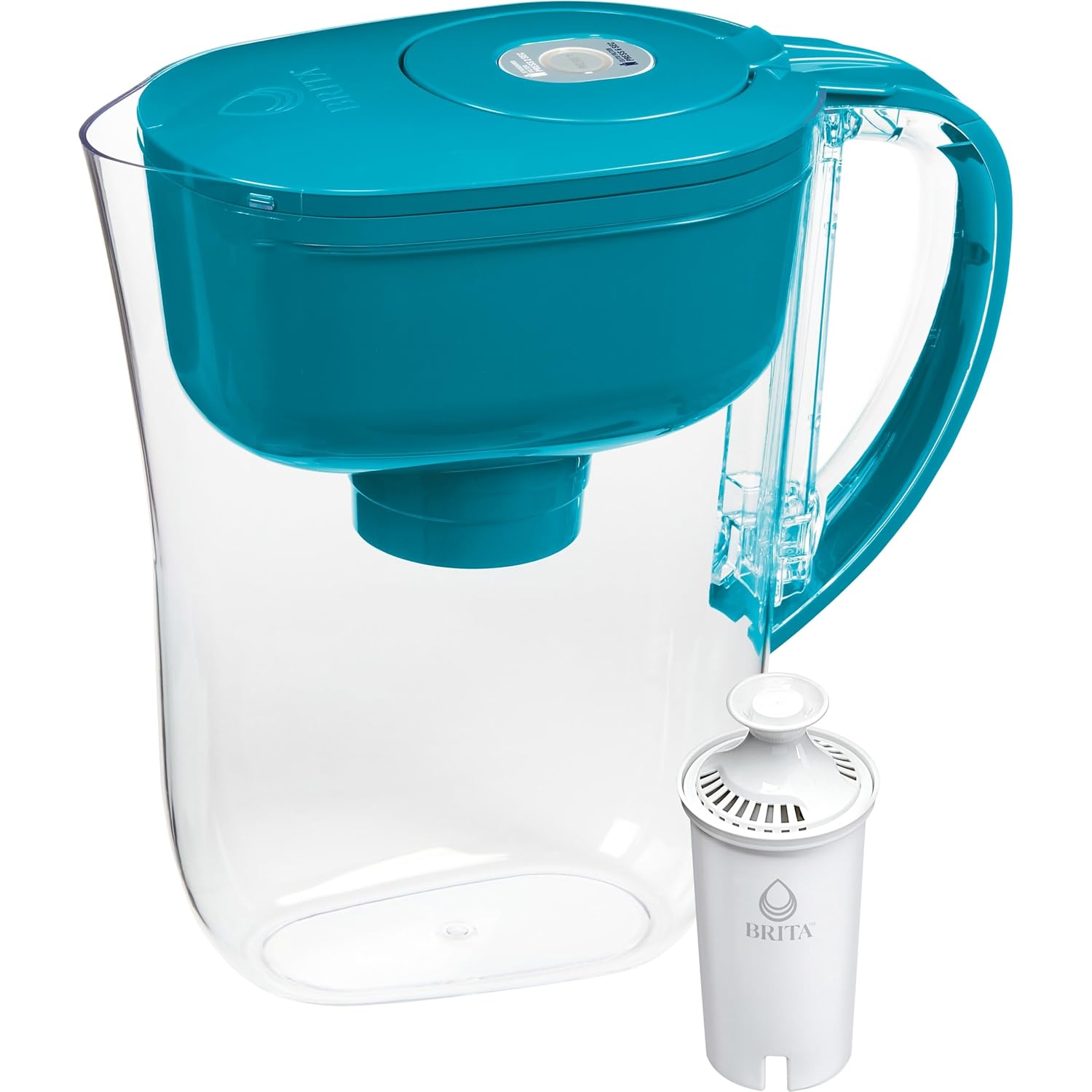 Brita Metro Water Filter Pitcher – Turquoise Accent for Stylish Kitchen Counters