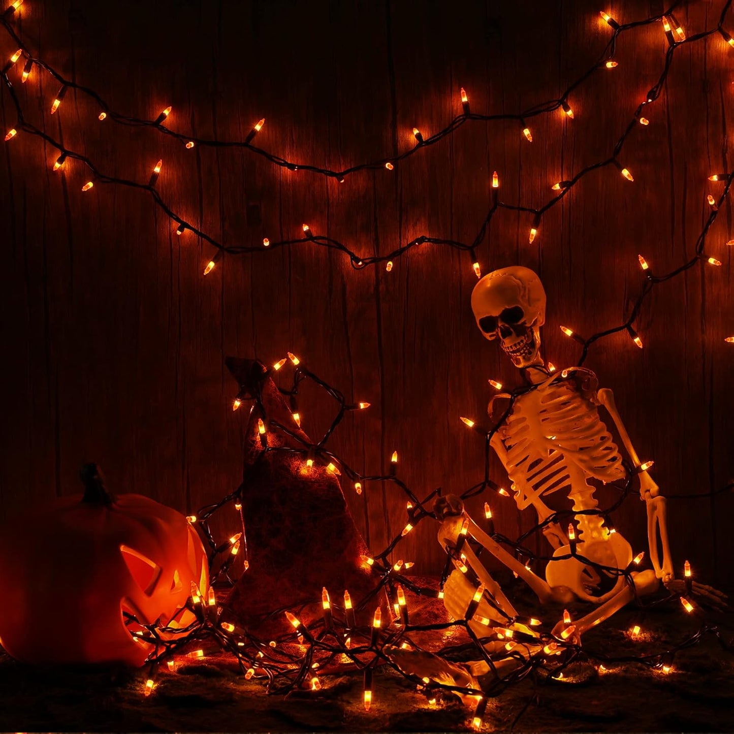 Brizled Candy Corn String Lights – Flameless Alternative to Candles, UL Certified Indoor and Outdoor Use