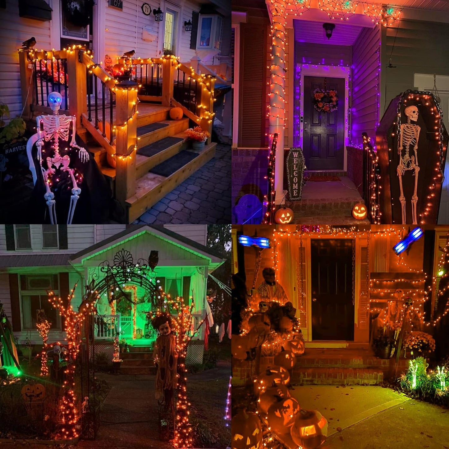 Brizled Candy Corn String Lights – Flameless Alternative to Candles, UL Certified Indoor and Outdoor Use