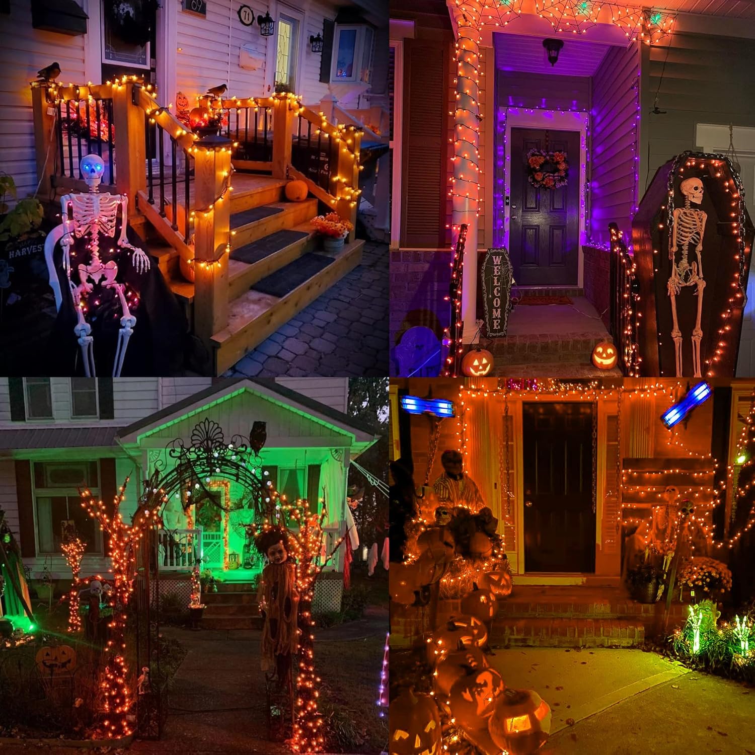 Brizled Candy Corn String Lights – Flameless Alternative to Candles, UL Certified Indoor and Outdoor Use