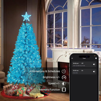 Brizled Flameless LED Star Tree Topper – Smokeless, Heat-Free Holiday Lighting for Homes with Pets and Children