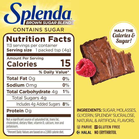 SPLENDA Brown Sugar Blend for Family Lunchbox Prep, Lower-Sugar Baking Sweetener for Kid-Friendly Cookies and Muffins