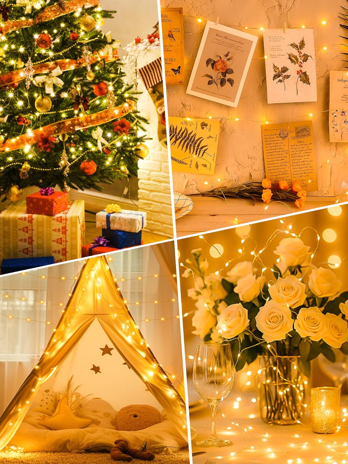 btfarm Fairy Lights – Patio and Balcony Decor with USB or Battery Power, Waterproof Wire