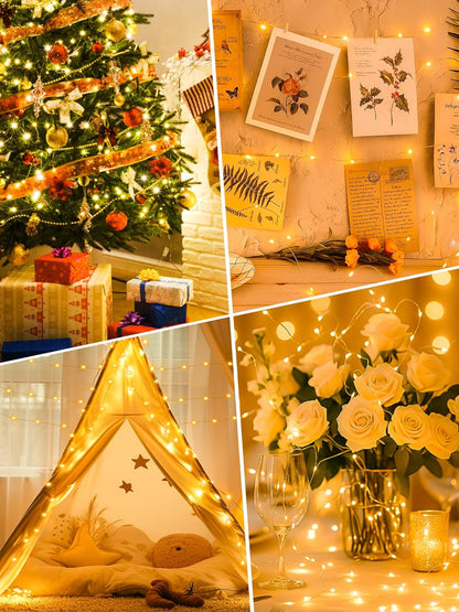 btfarm Fairy Lights – Patio and Balcony Decor with USB or Battery Power, Waterproof Wire