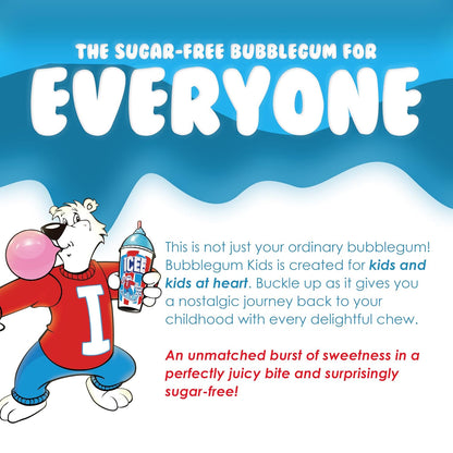 Bubblegum Kids Chiclet Gum – Guilt-Free Chewing Ritual for Adults Cutting Sugar, Xylitol Sweetened