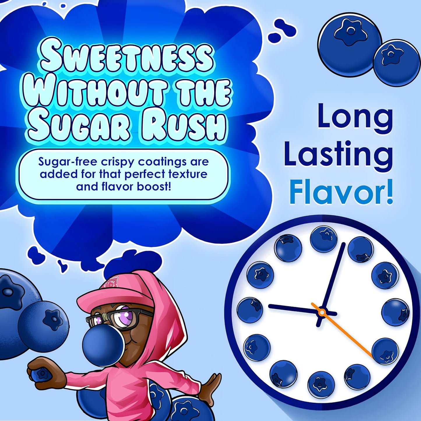 Bubblegum Kids Sugar Free Gum – Vegan & Gluten Free Bubble Gum for School Snack Time and Playdates