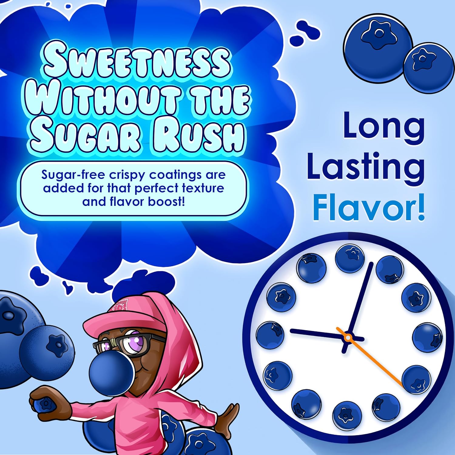 Bubblegum Kids Sugar Free Gum – Vegan & Gluten Free Bubble Gum for School Snack Time and Playdates