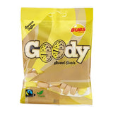 Bubs Goody Sweet Ovals Banana Caramel – Gelatine-Free Kids' Snack Bags for Lunchboxes and Playdates, 2 x 90g