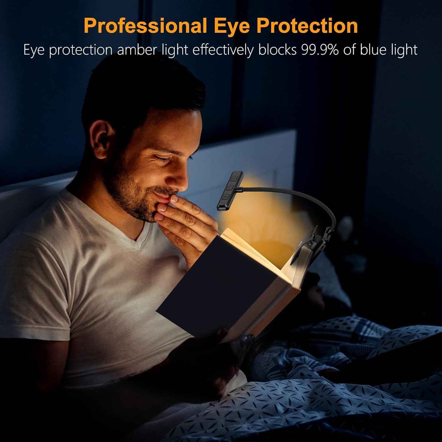 Gritin 80 Hour Rechargeable Book Light for Studying – Late Night Study Lamp for Dorm Room and Library Focus Sessions