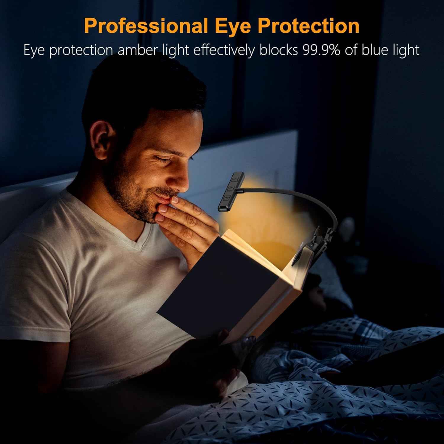 Gritin 80 Hour Rechargeable Book Light for Studying – Late Night Study Lamp for Dorm Room and Library Focus Sessions