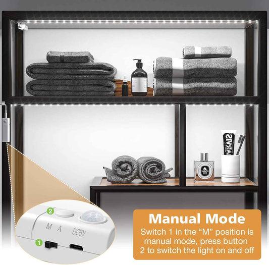 WOBANE Motion Sensor Strip Light – Clean Cordless Lighting for Clutter-Free Spaces