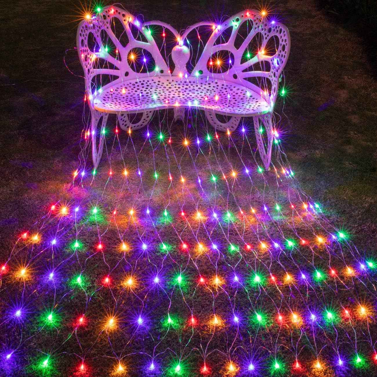 AWQ 200 LED Net Mesh Lights 9.8ft x 6.6ft UL 588 Certified 30V Low Voltage for Kids and Pets