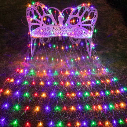 AWQ 200 LED Net Mesh Lights 9.8ft x 6.6ft UL 588 Certified 30V Low Voltage for Kids and Pets