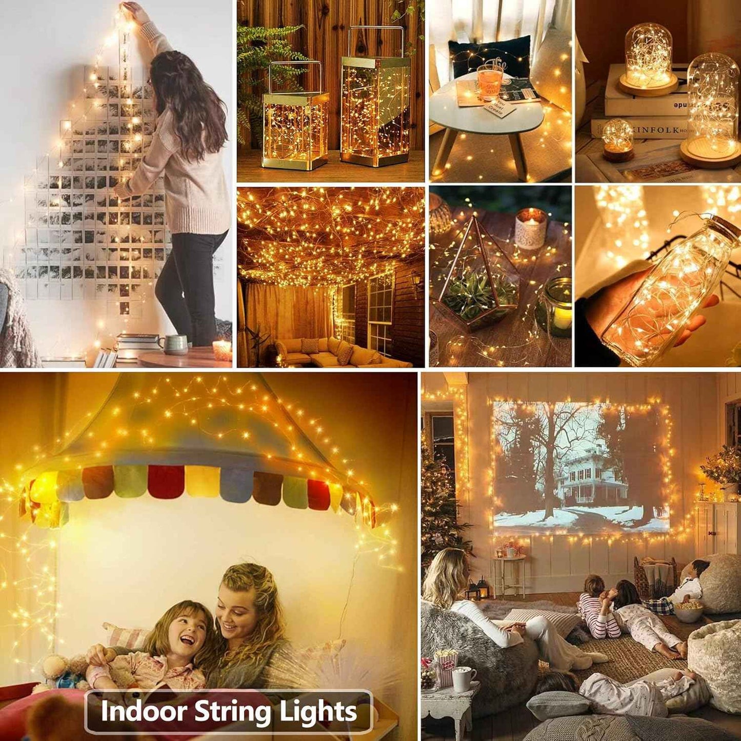 Joomer LED Fairy Lights Battery Operated – Flameless Cool-to-Touch String Lights for Safe Indoor Decor
