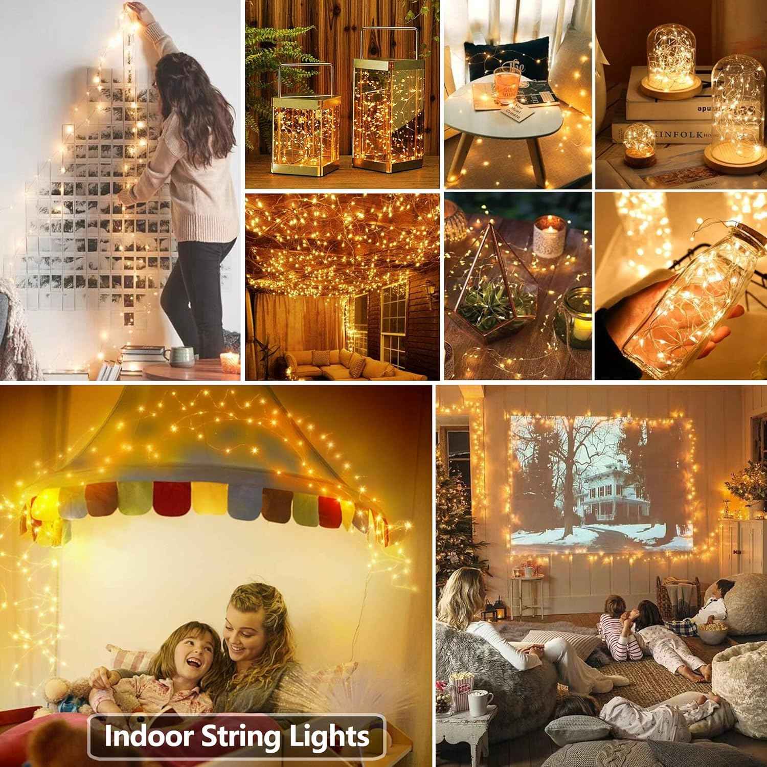 Joomer LED Fairy Lights Battery Operated – Flameless Cool-to-Touch String Lights for Safe Indoor Decor