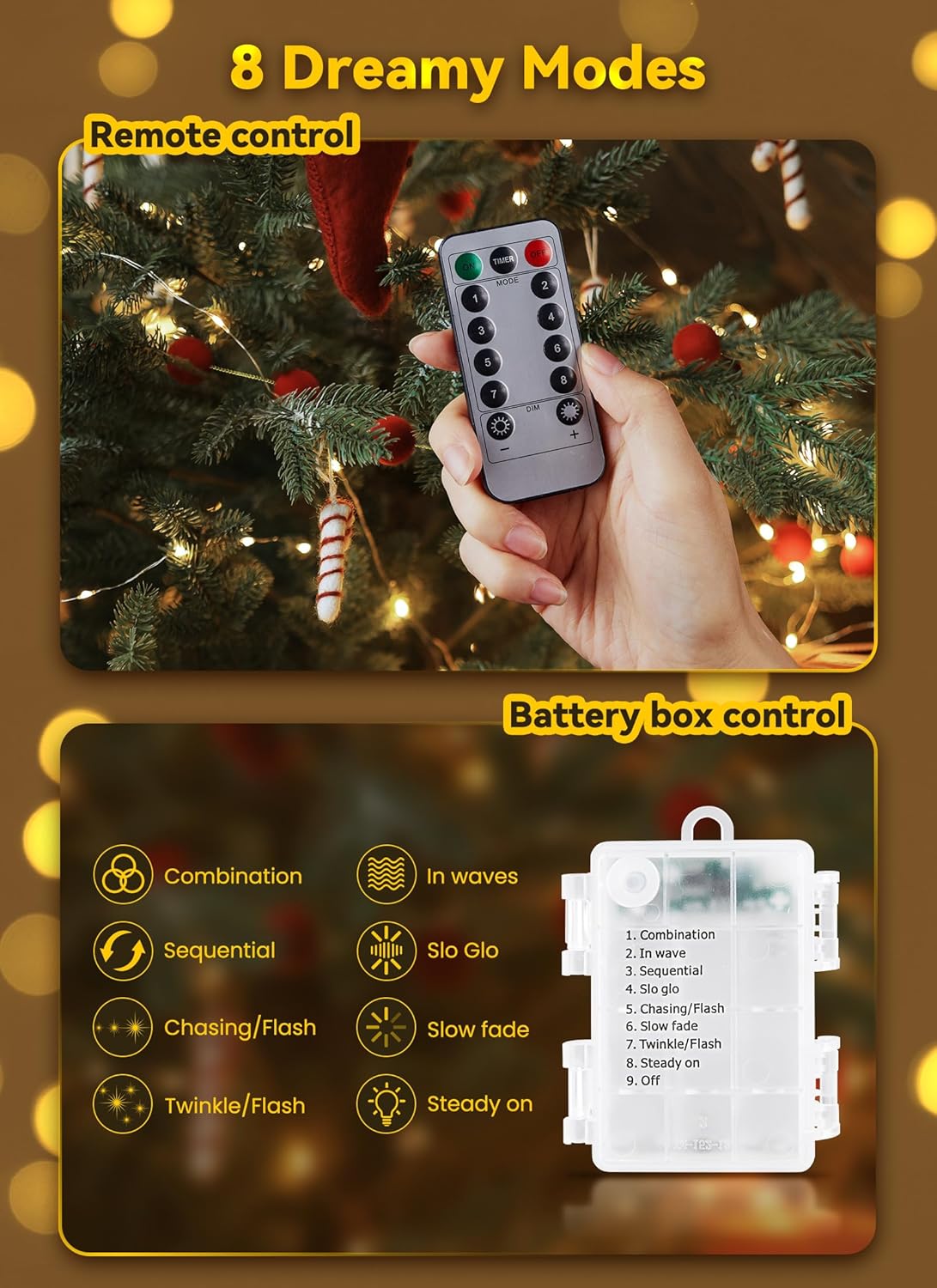 built-in 6-hour on/18-hour off auto timer for set-and-forget convenience