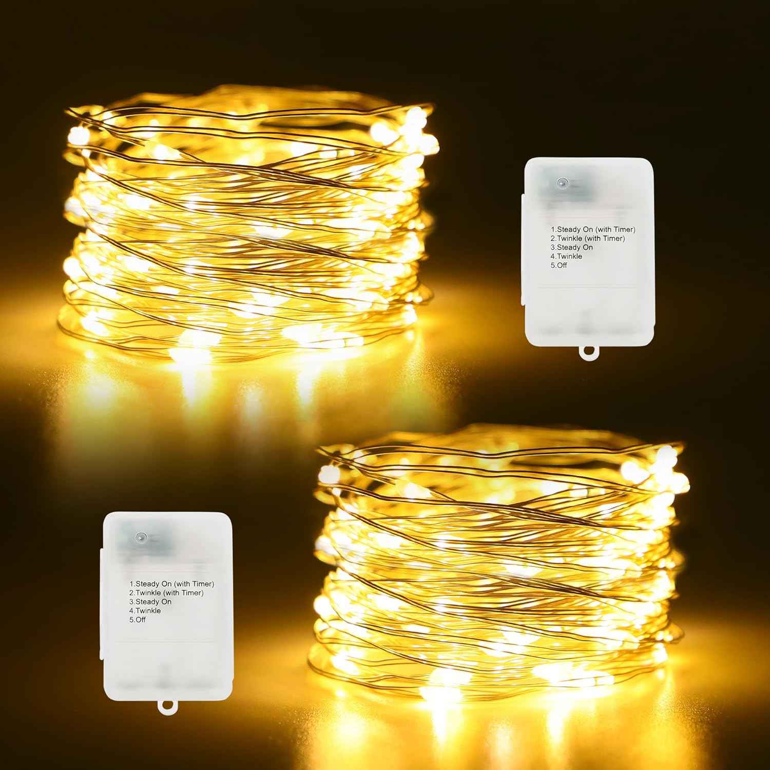 Lumoonity LED Fairy Lights – Flameless Bedroom Nightlight for Safe Sleep, No Fire Risk