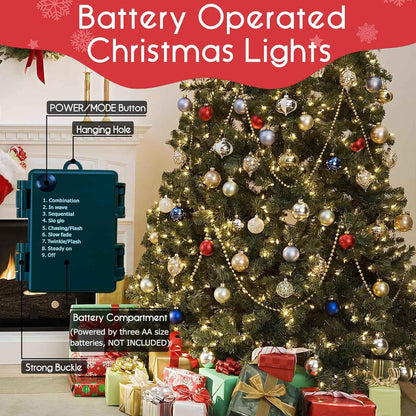 Lumify Home Waterproof Battery String Lights - Portable Patio and Porch Lighting Without Outlets