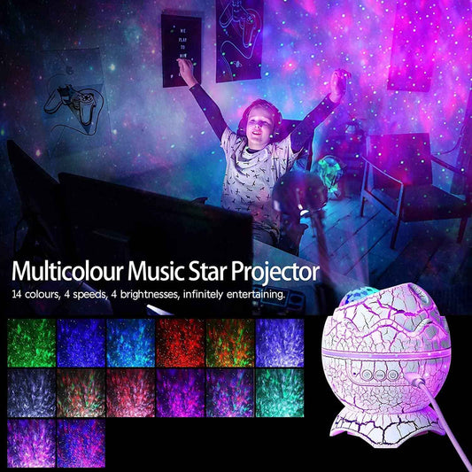 Starlux Galaxy Projector for Kids Bedroom – Cool-to-Touch Dinosaur Night Light with Auto Shutoff Timer