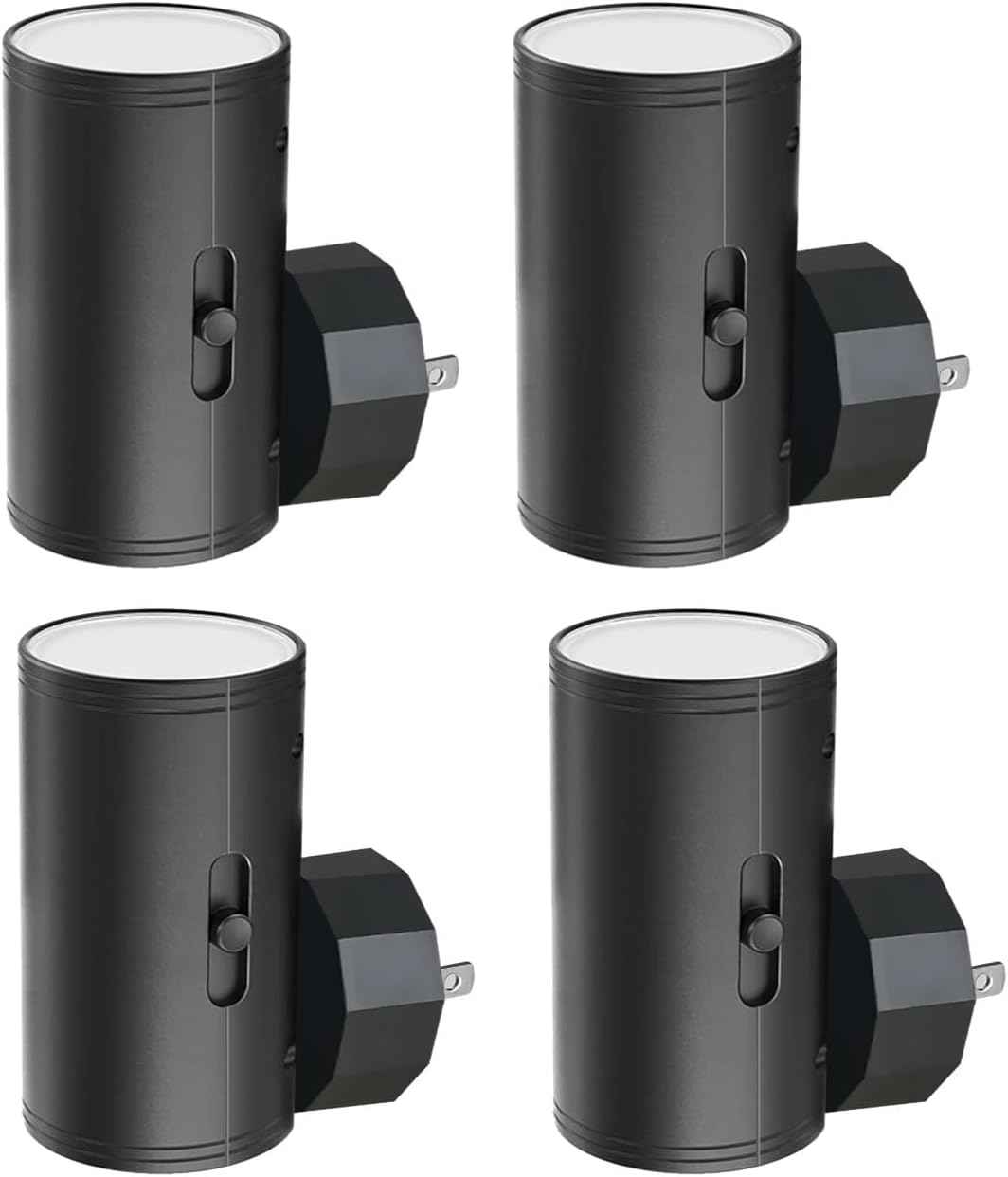 GEPLAD Round LED Night Light – Matte Minimalist Plug-In Fixture for Clutter-Free Walls