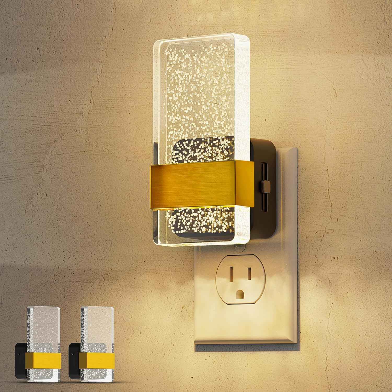 L LOHAS LED Night Light – Flameless Nightlight for Bathroom and Hallway, Dusk to Dawn Sensor for Safer Night Navigation