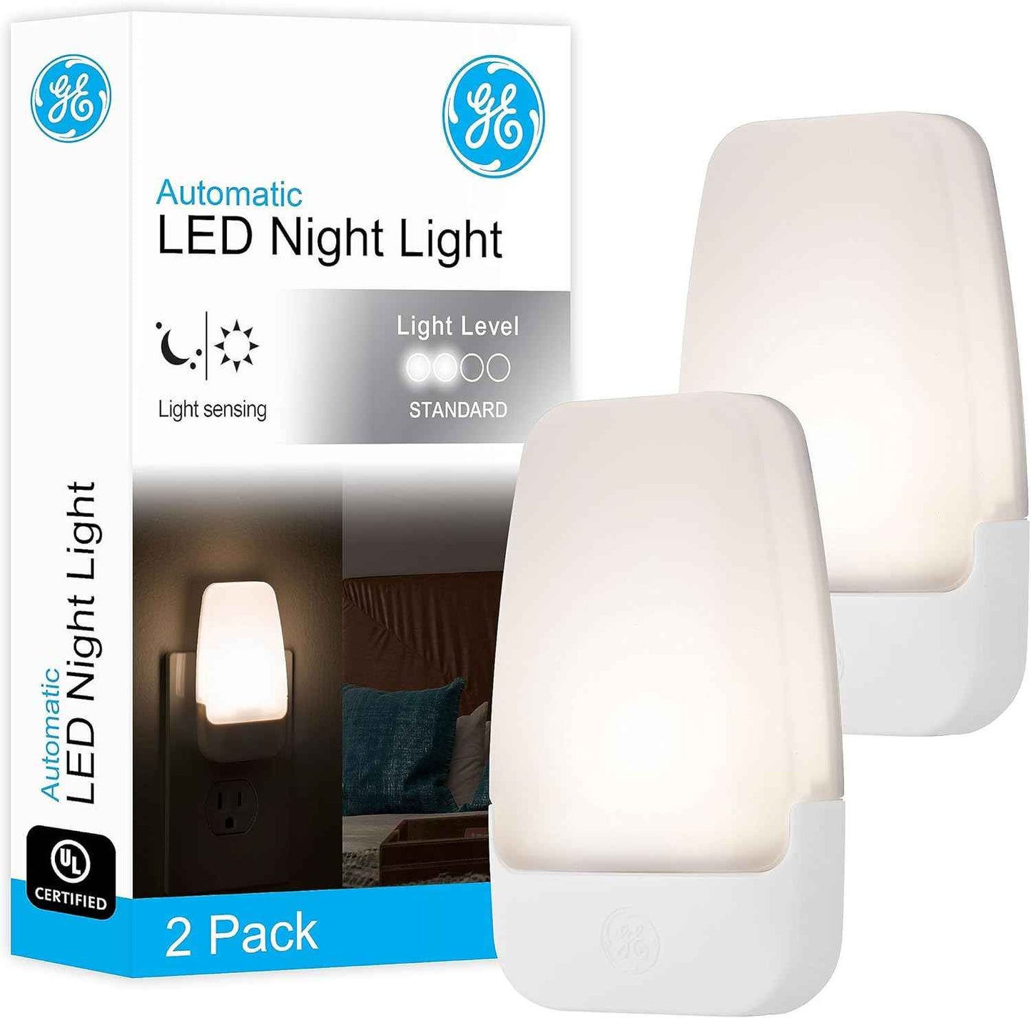 GE Night Light for Kids – Cool-to-Touch LED Plug-in for Toddler Room and Shared Sibling Bedroom