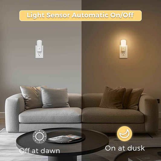LOHAS Plug-in Night Light for Nursery and Kids Room, Dusk to Dawn Dimmable LED for Safe Nighttime Bathroom Trips