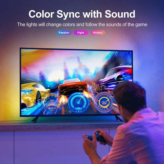 built-in high-sensitivity microphone for music and sound synchronization