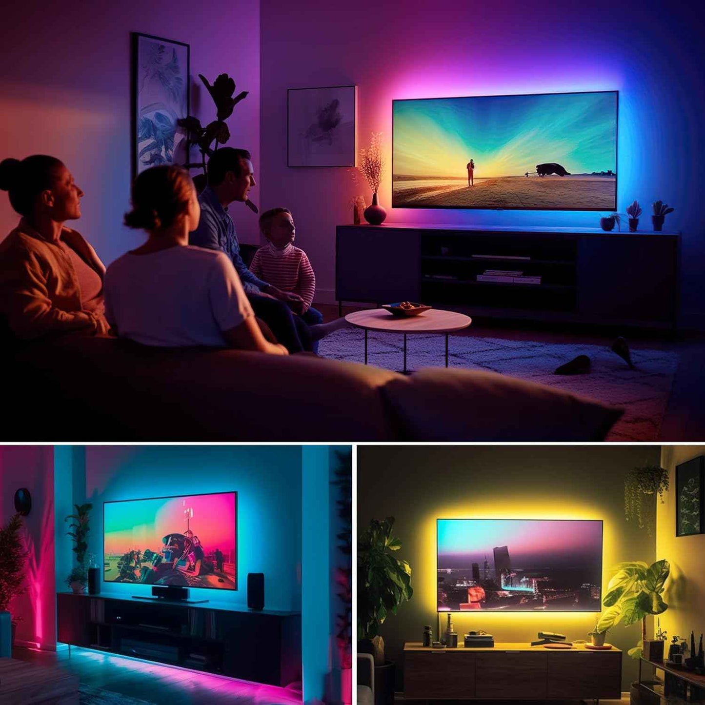 maylit ICRGB TV LED Backlight Kit – Living Room Accent Lighting with App & Remote for Stylish Home Decor