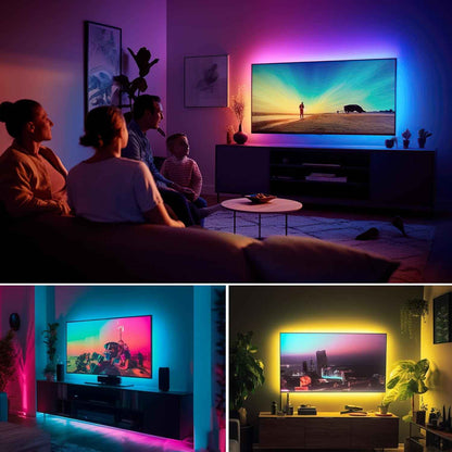 maylit ICRGB TV LED Backlight Kit – Living Room Accent Lighting with App & Remote for Stylish Home Decor