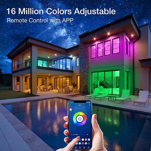 PHOPOLLO RGB LED Strip Lights – Bedroom Aesthetic Decor with 16 Million Colors and Remote Control