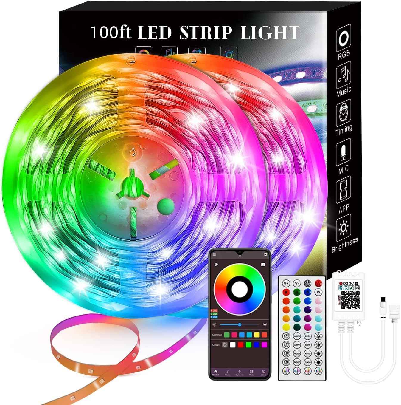 LuminNest Smart LED Strip Lights – Thoughtful Housewarming Gift for Her and Him, RGB Music Sync