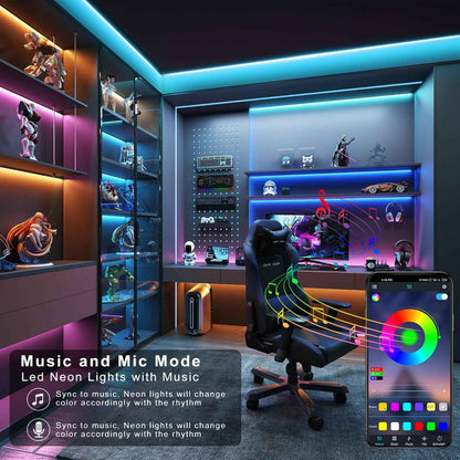 Luminoxa Aura LED Strip Lights 100ft – Child Safe 24V RGB Light Strip for Kids Bedroom, Playroom and Dorm Room Decor