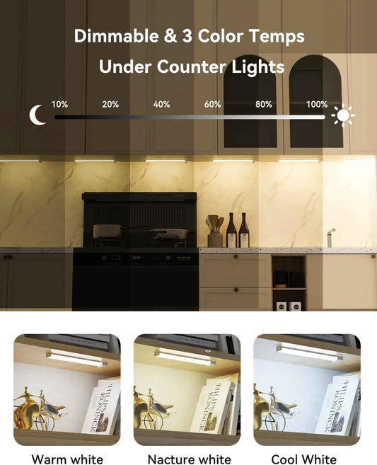 LuminWick Slim Light – 0.47-Inch Ultra-Low Profile LED for Clean Under Cabinet Lines